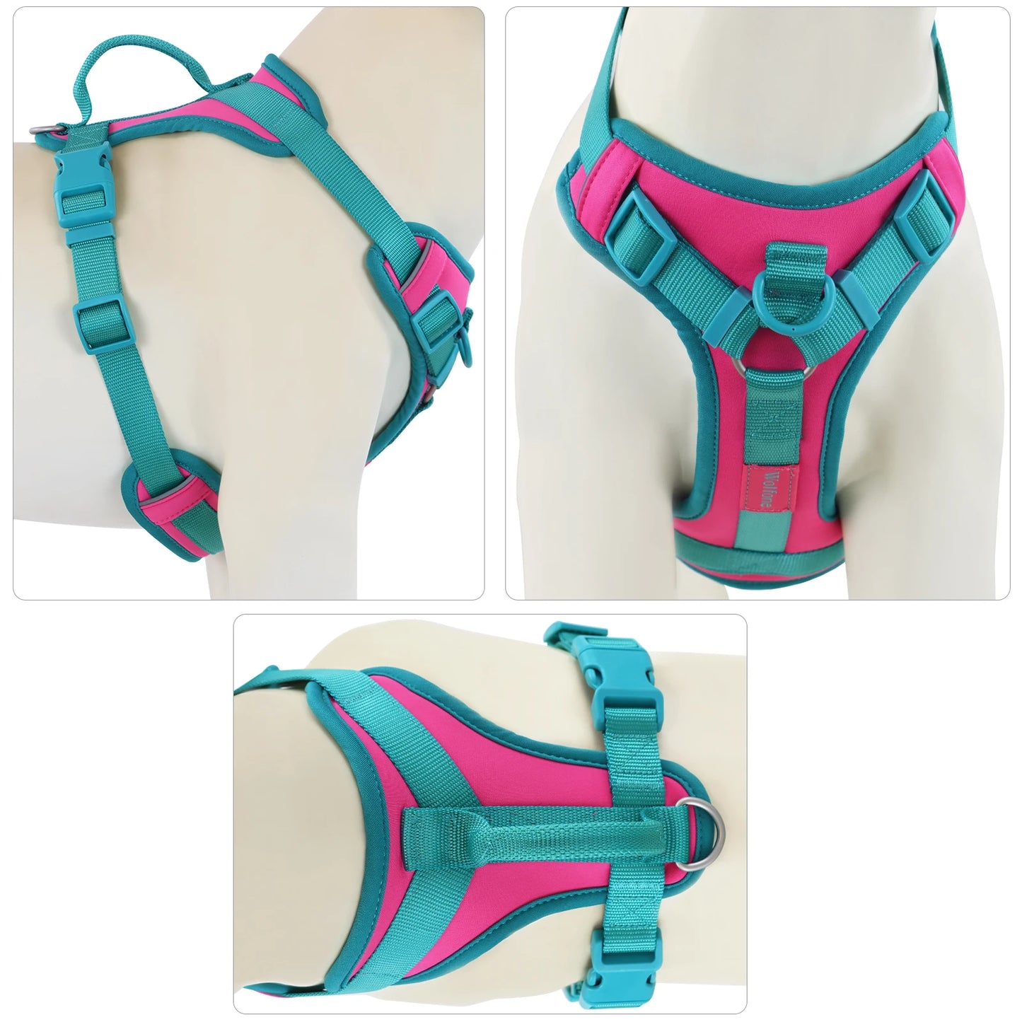 Splicing Colors Breathable For Medium No Pull Dog Harness for large Small dogs Adjustable Chest Strap Dog Harness Personalized